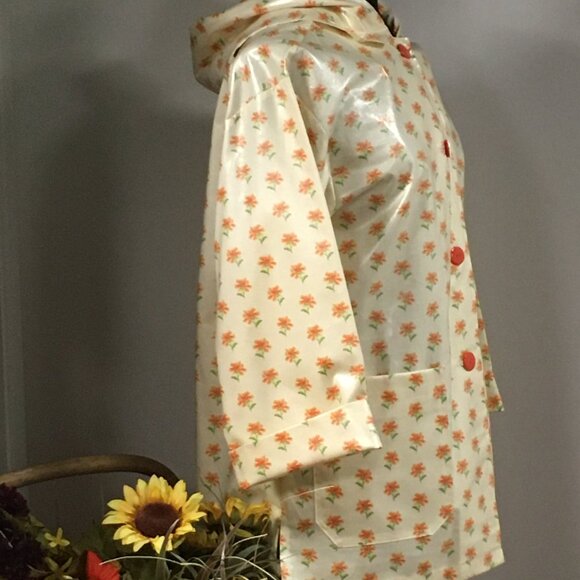 Waterproof Button Up Hooded Raincoat - Picture 1 of 8